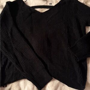 Elegant Black V-Neck Sweater for Women